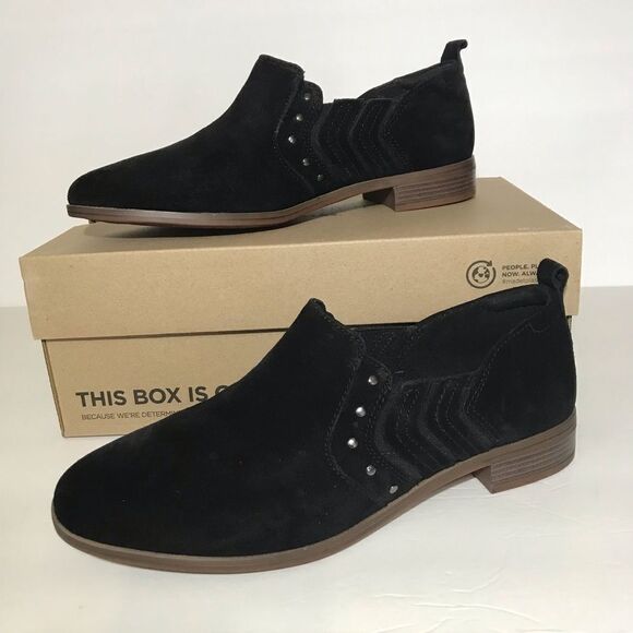 Clarks Trish Bell Studded Suede Slip-On Booties - Picture 5 of 7